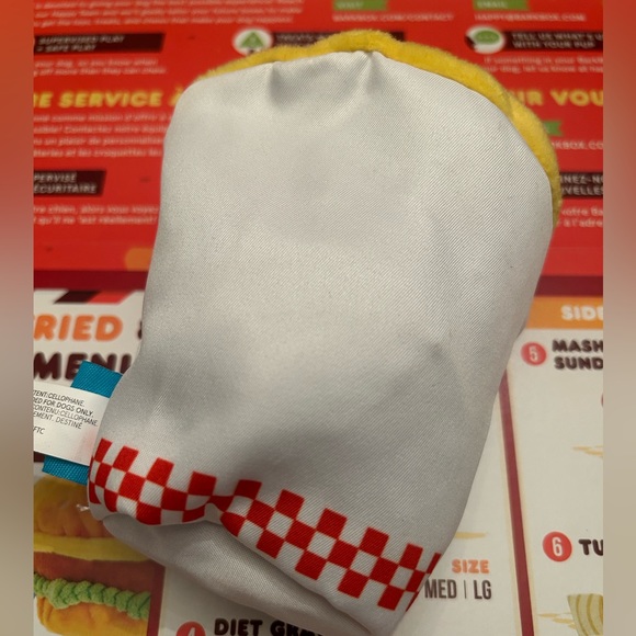 Bark Box Given Thanks Squeak Potato Fries Dog Toy - Picture 6 of 8